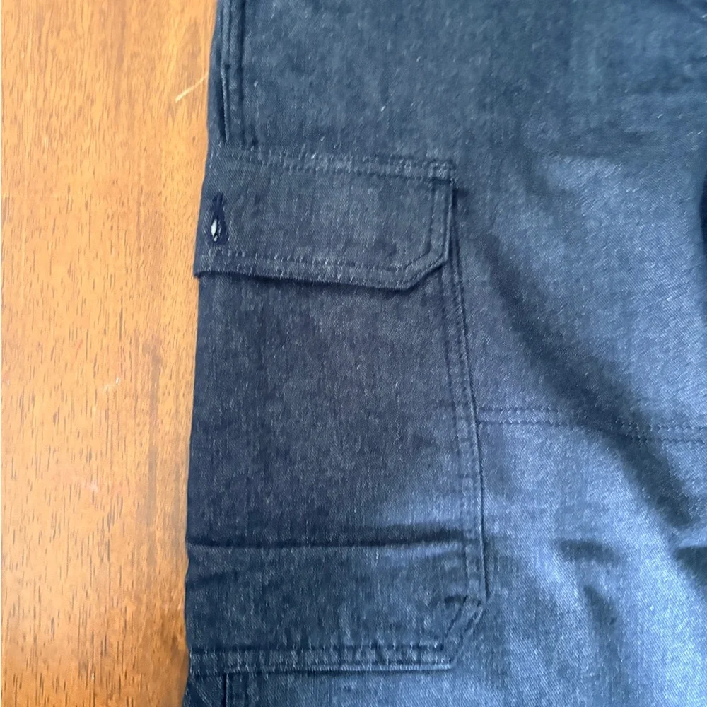 Banana Republic Mid-Rise Loose TENCEL™-Linen Cargo Pants indigo 33x32